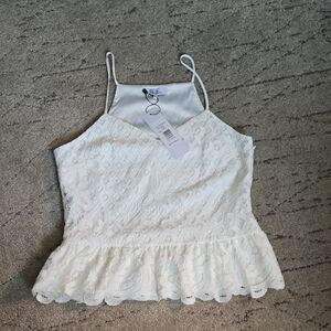 Parker White Lace Top, Size XS, NWT